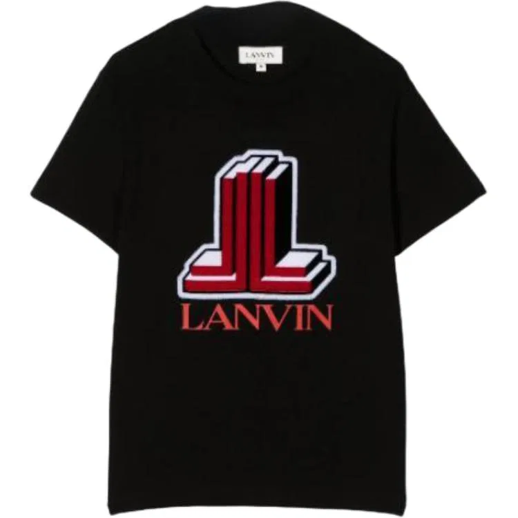 Футболка хлопковая Crew Neck Lanvin Black