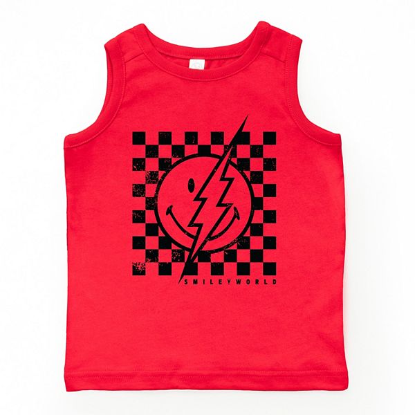 

Smileyworld клетчатый молния потертая молодежная майка The Juniper Shop