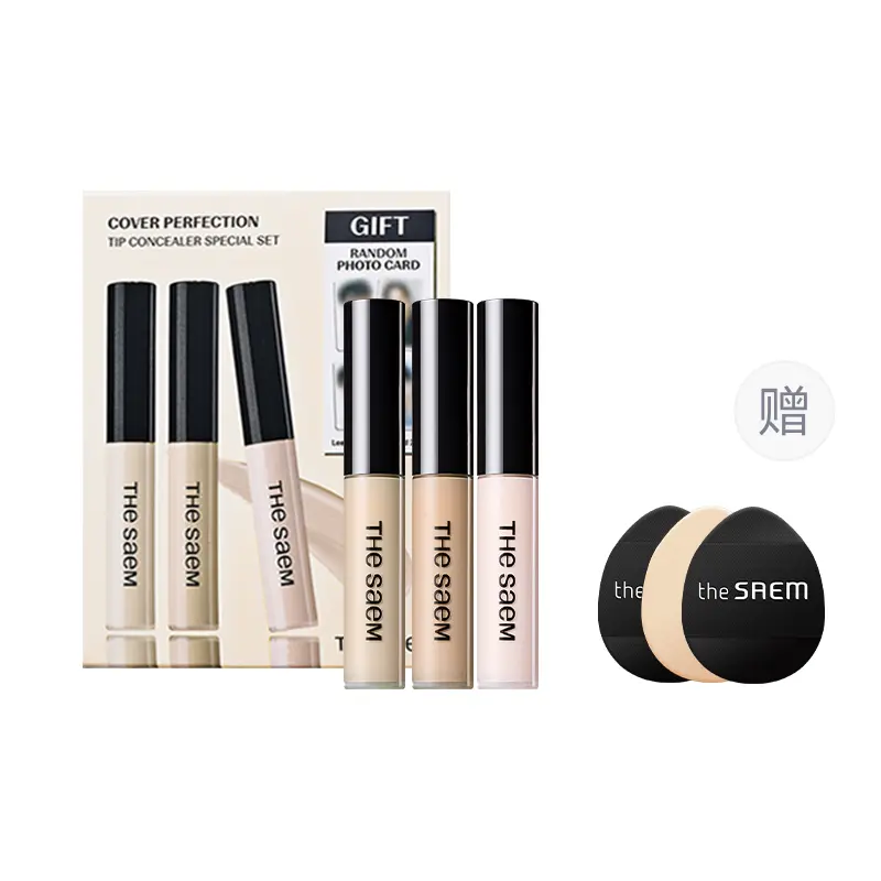 

Шелковистый консилер легко растушевывается безупречно выравнивает и корректирует тон кожи набор из трех штук The Saem