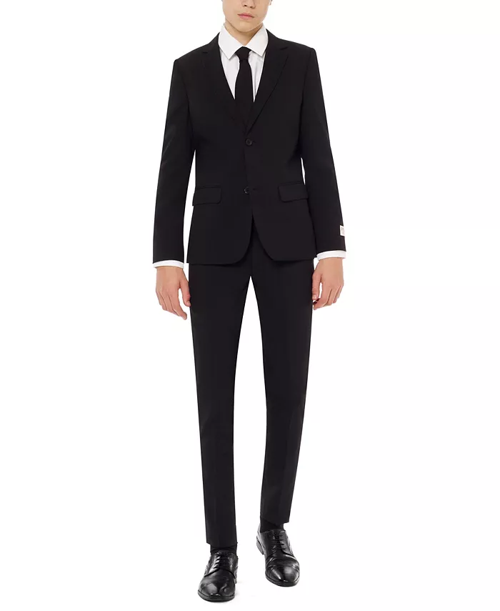 

Костюм для мальчиков Big Boys Black Knight Slim Fit, включающий пиджак, брюки и галстук на клипсе OppoSuits, черный