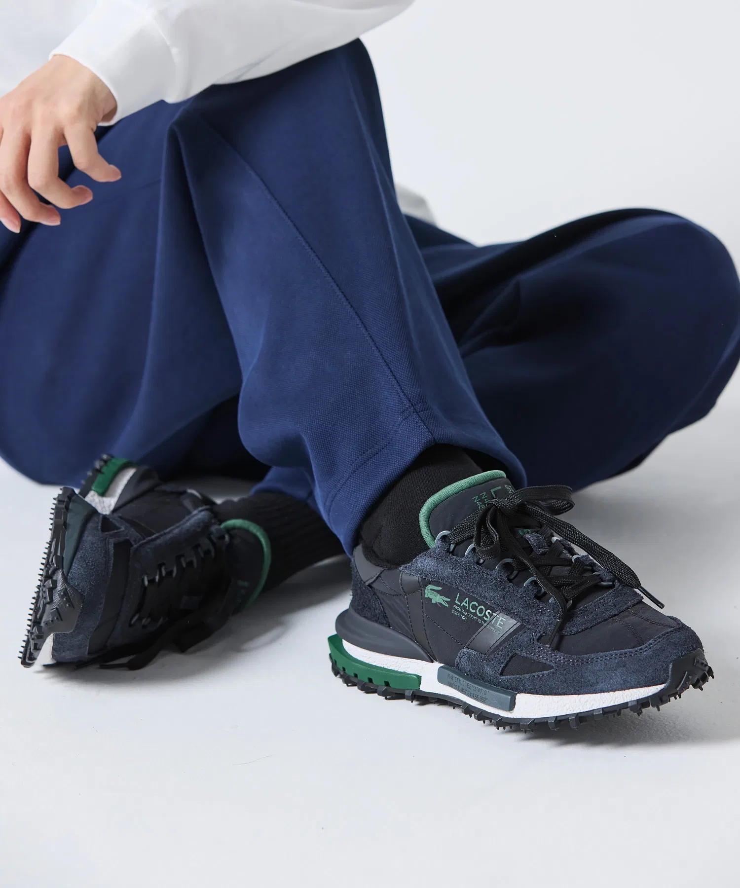Мужские кроссовки ELITE ACTIVE 1262 LACOSTE чёрные с белым — фото 3