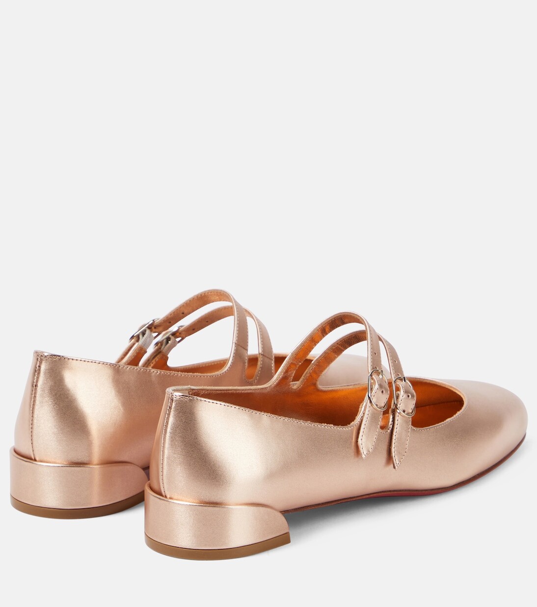 Кожаные туфли мэри джейн sweet jane Christian Louboutin, бежевый — фото 3