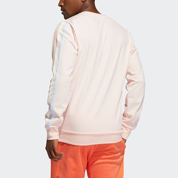 Толстовка Adidas Decorate Cr Basketball Casual Sports Stripe Round Neck Pink, розовый — фото 4
