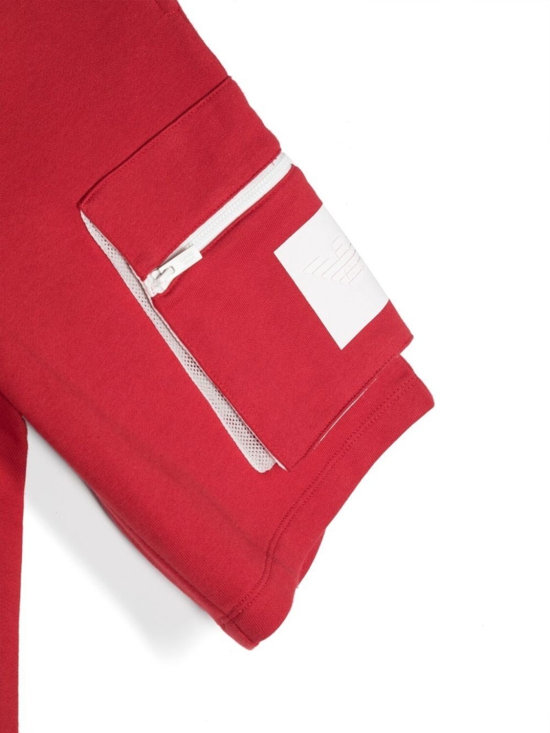 Emporio Armani спортивные шорты в двух тонах, красный — фото 3