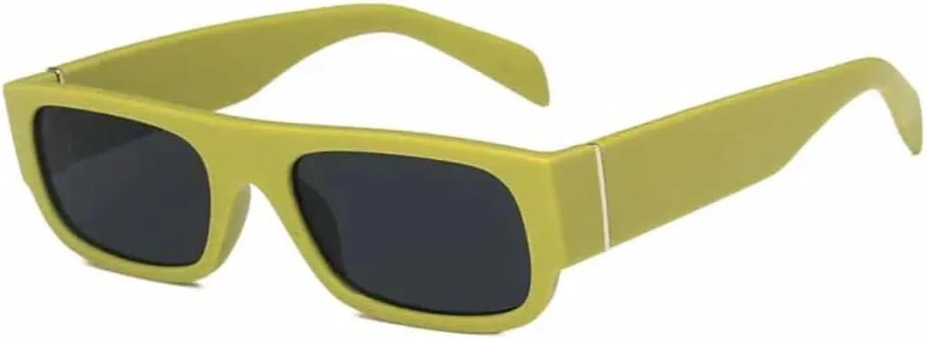 

Женские солнцезащитные очки в крупной оправе, винтажные прямоугольные солнцезащитные очки, очки для спорта на открытом воздухе, панк-очки VVTWSSW, Green Gray