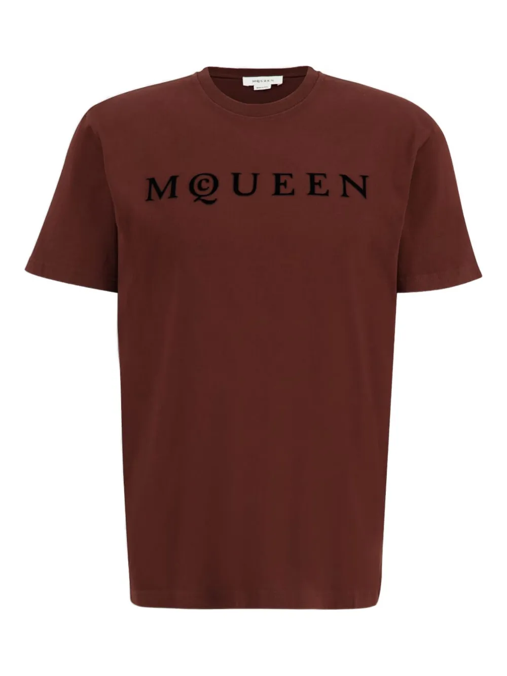 

Футболка маддер с флокированным логотипом Alexander Mcqueen, коричневый