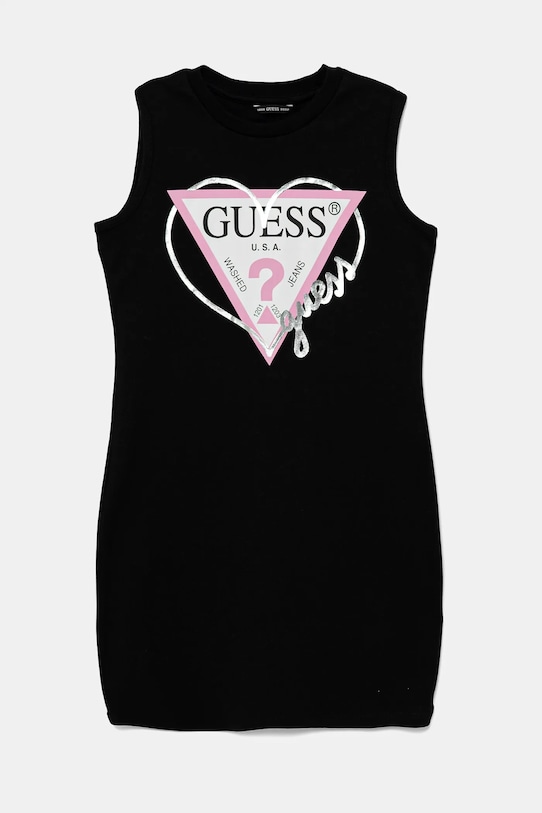 

Детское хлопковое платье Guess, черный