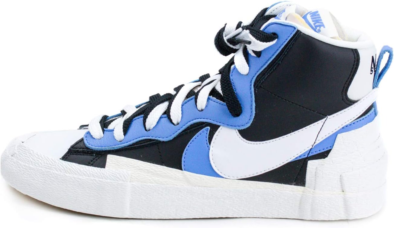 Кроссовки Sacai Blazer Mid by Nike - Black, White, University Blue, Sail, Black/White-University Blue — фото 2
