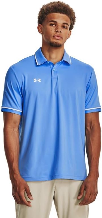 

Under Armour мужская футболка-поло Tipped Teams Performance, Carolina Blue/White, Белый, Under Armour мужская футболка-поло Tipped Teams Performance, Carolina Blue/White