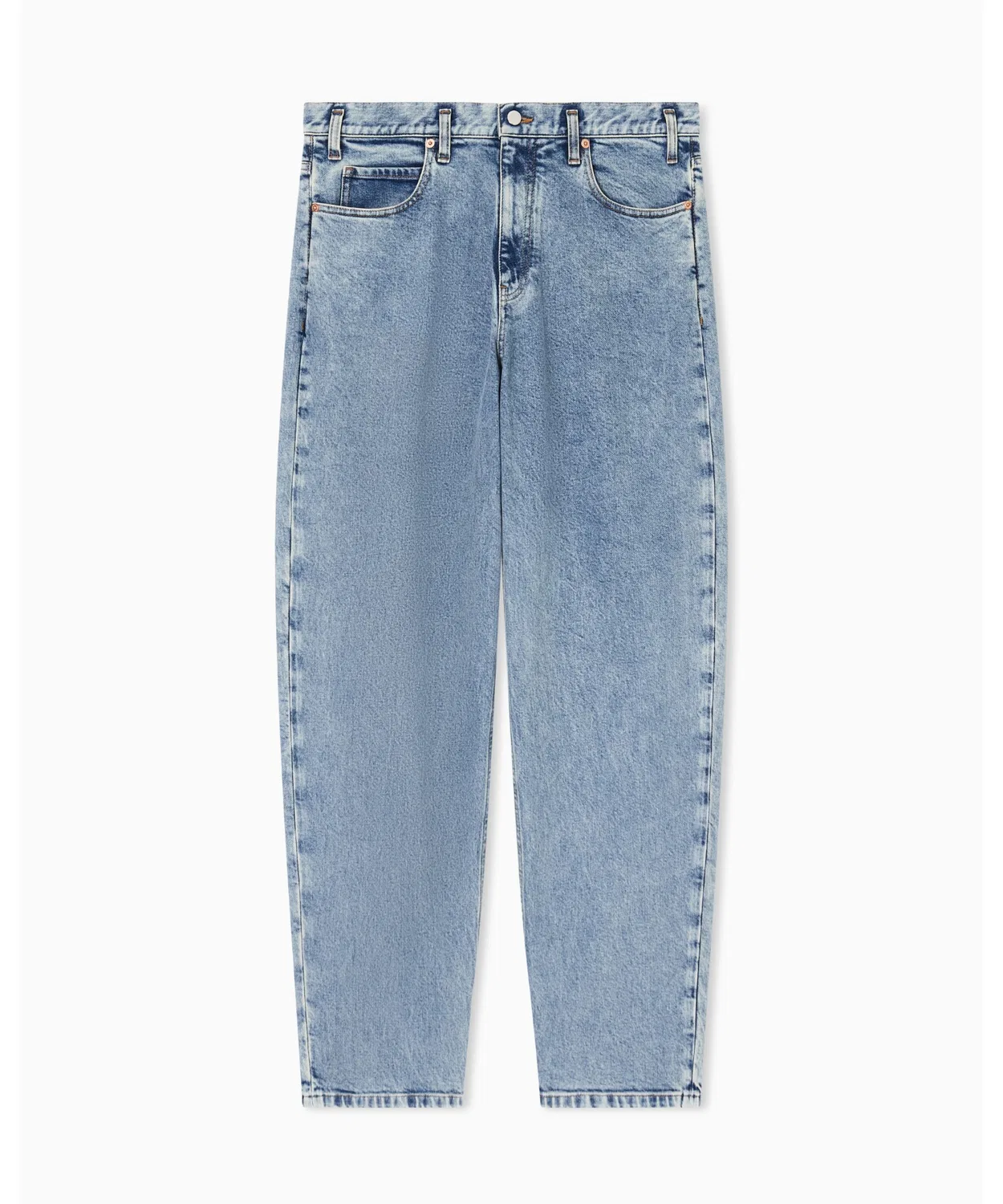 Джинсы Emporio Armani Icon Oval Leg из стрейч-дрила, светло-голубой