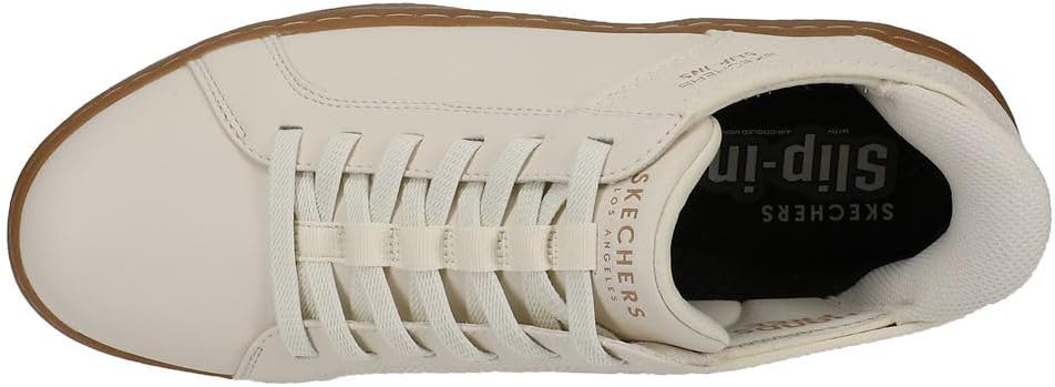 Мужские кроссовки Skechers Court Break с двойной вентиляцией и без шнурков, Natural — фото 2
