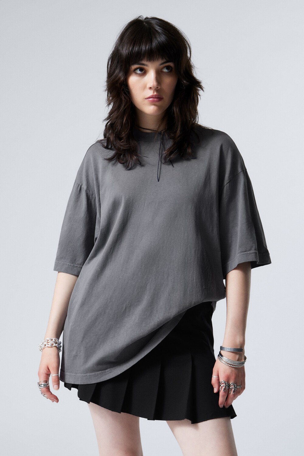 

Мягкая футболка оверсайз Weekday, синий