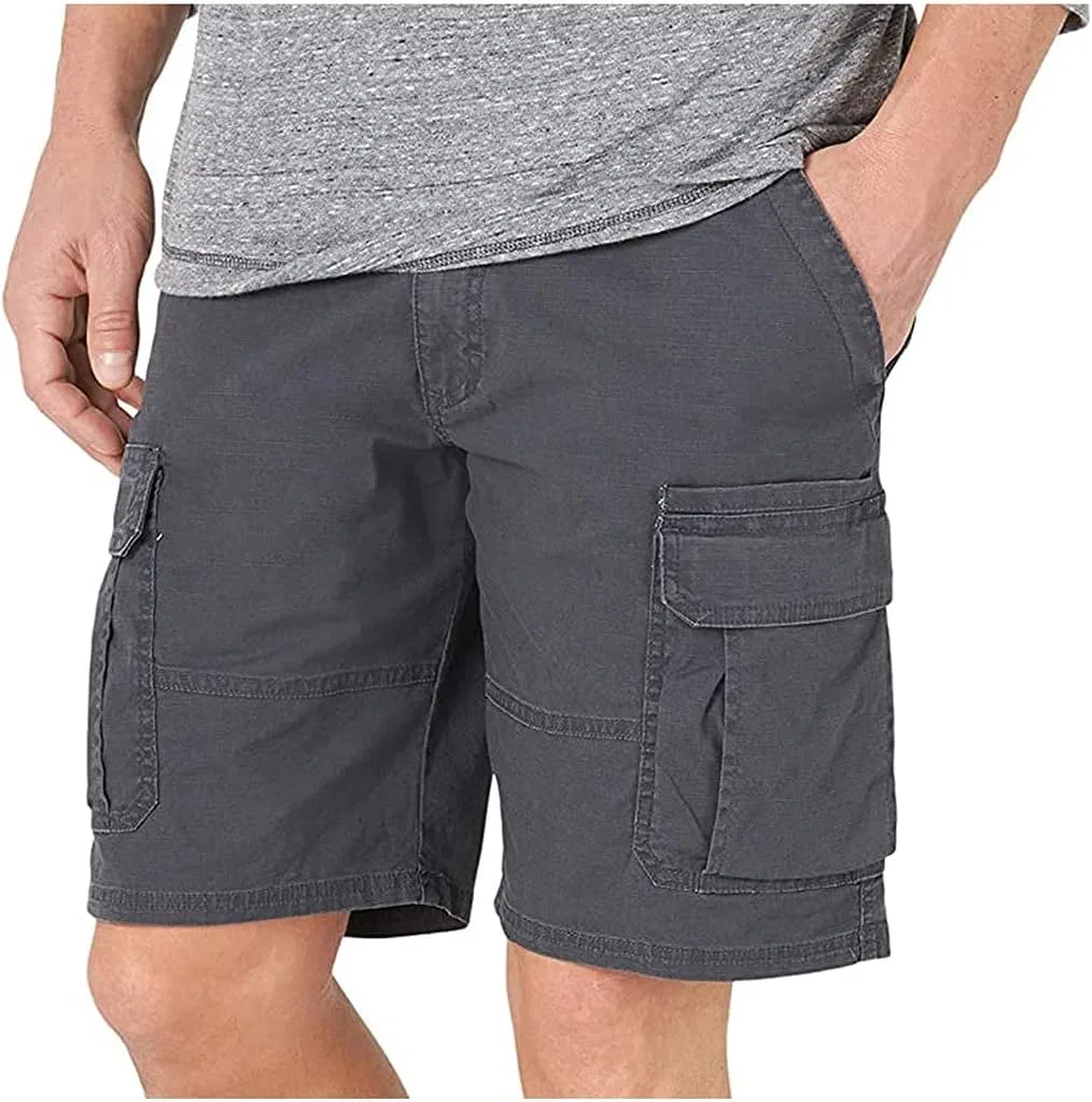 Шорты мужские с карманами, резинка, досуг, спорт, Polyester Spandex, D