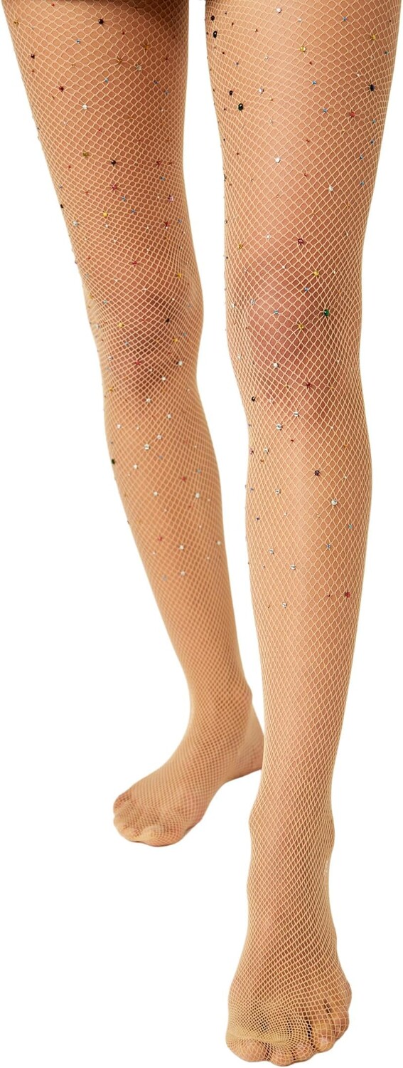 

Колготки в сеточку с блестками Free People, цвет Nude/Multi