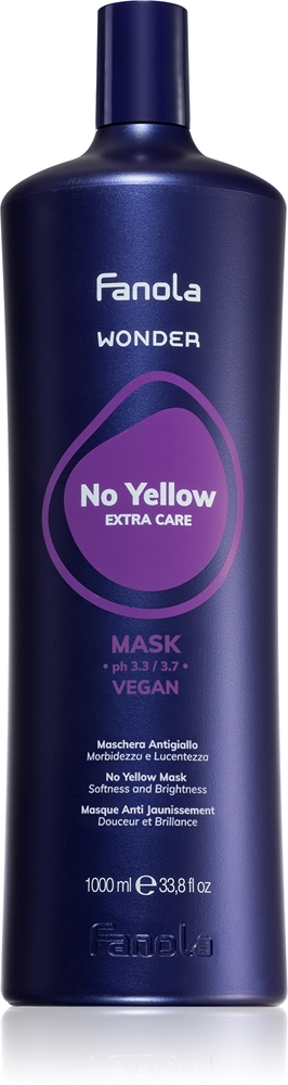 

Маска для волос Wonder No Yellow Extra Care Mask, нейтрализующая желтые оттенки Fanola, 1000 мл