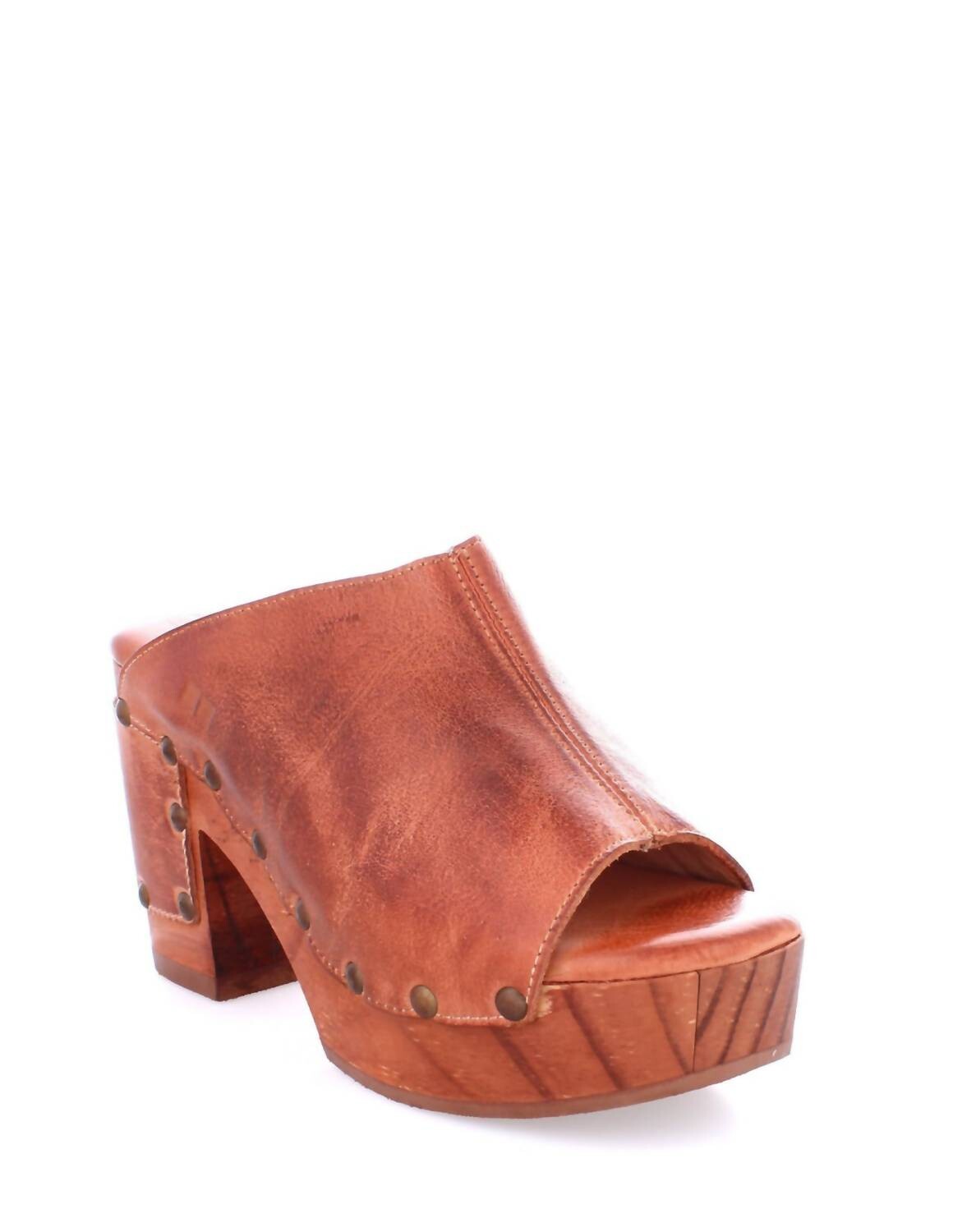 Каблук на плоской платформе Deva Clog цвета коньяк Bed Stu — фото 2