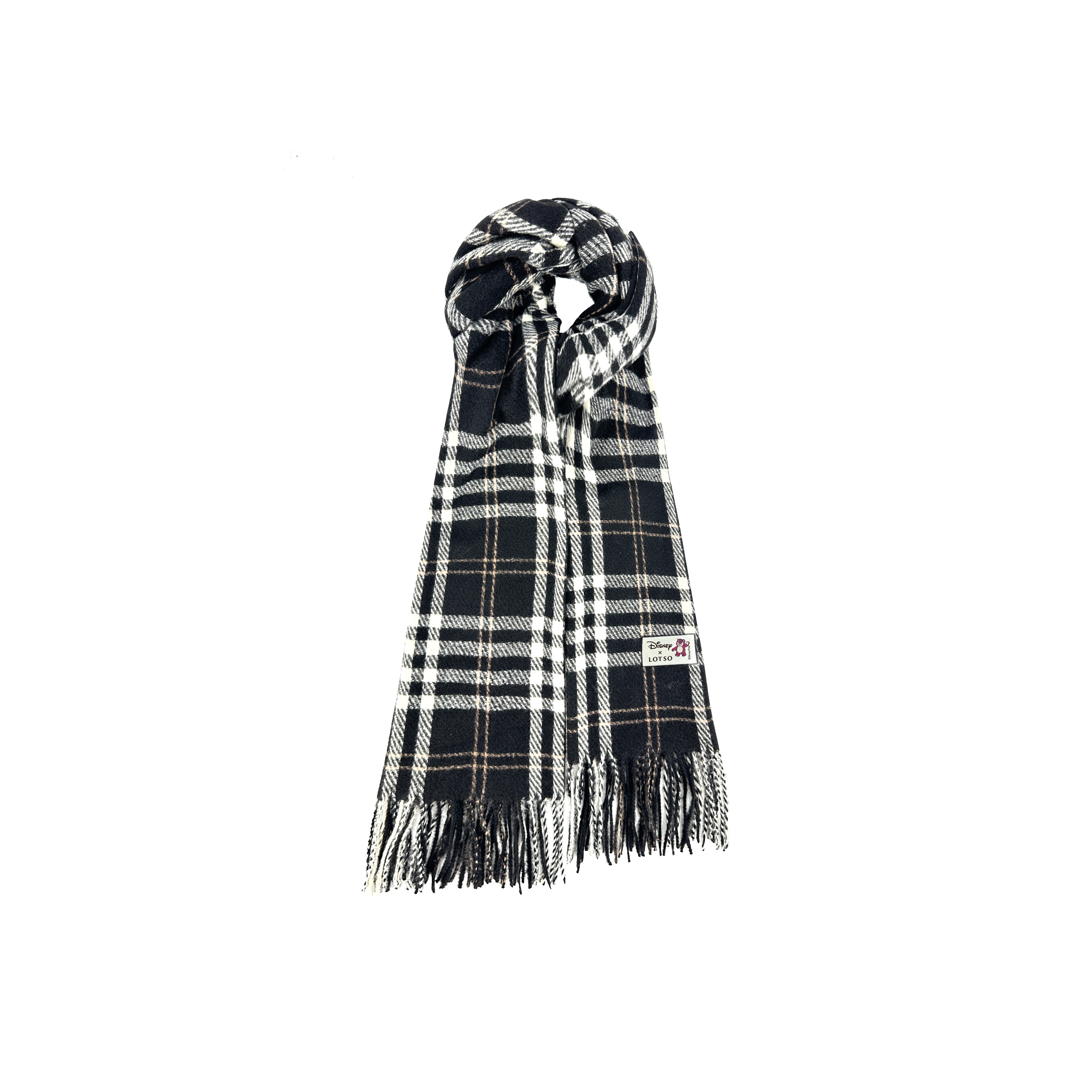 

Disney Полиэстеровый вязаный шарф унисекс, Black Plaid