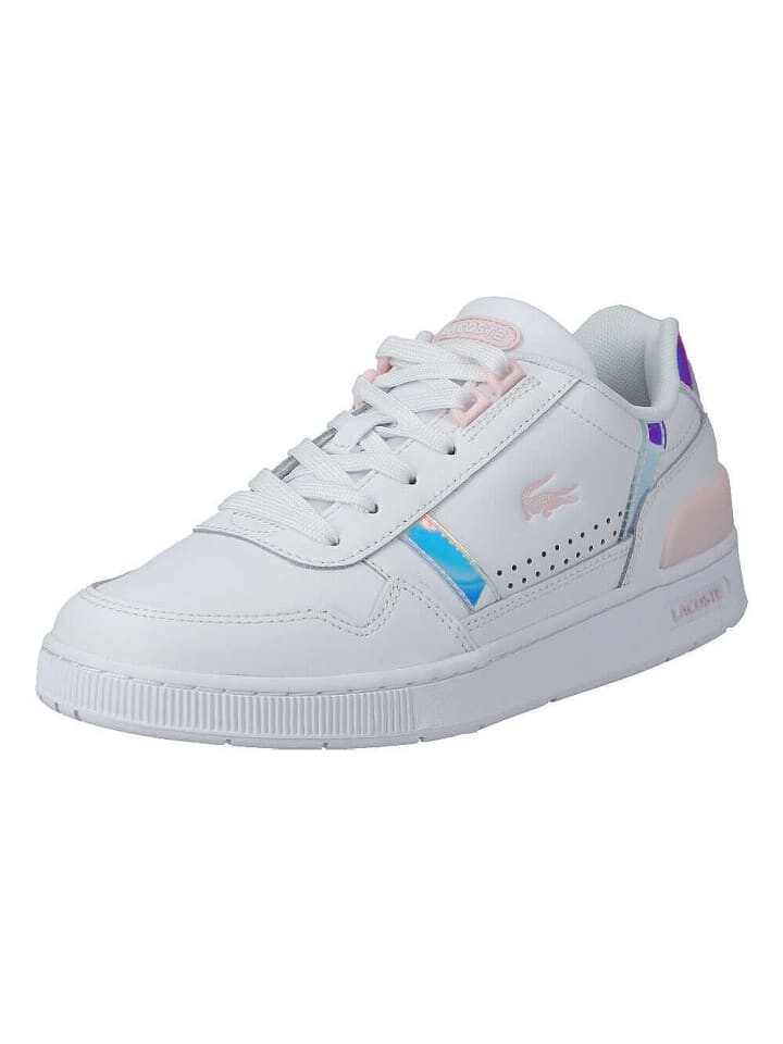 

Низкие кроссовки Lacoste T Clip, цвет white/light pink