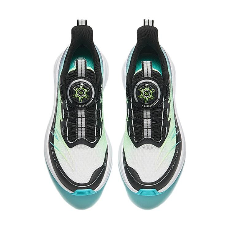 Кроссовки для бега для детей. Начальная школа Antakids, цвет Black/Anta White/Light Grass Green/Competition Blue — фото 3