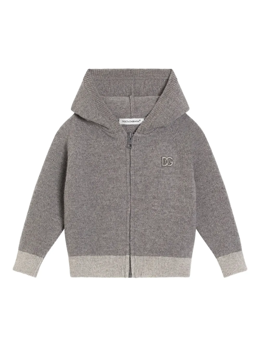 

Кардиган на молнии с капюшоном Dolce & Gabbana Kids, серый