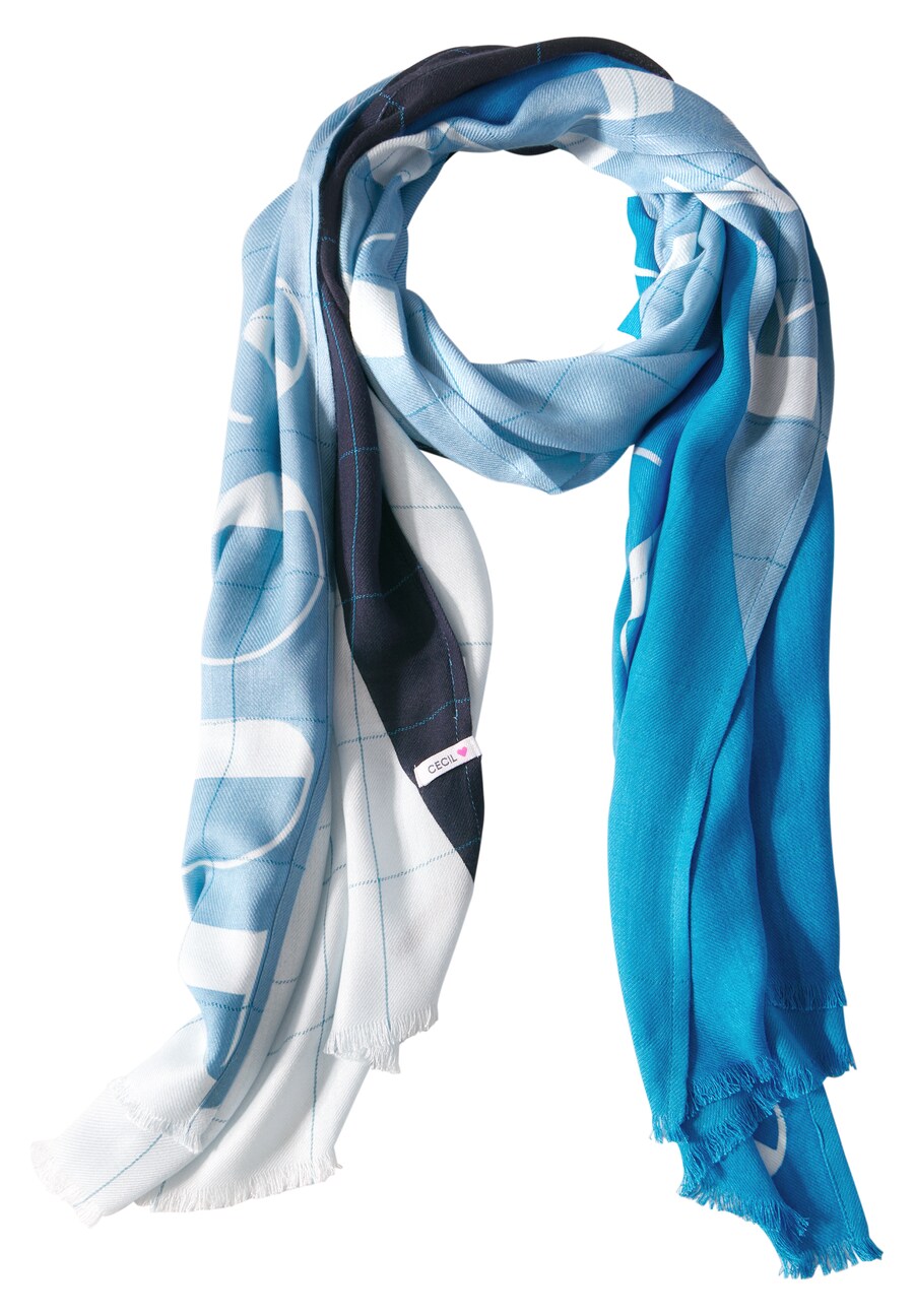 

Шарф CECIL Scarf, цвет sky blue/dark blue