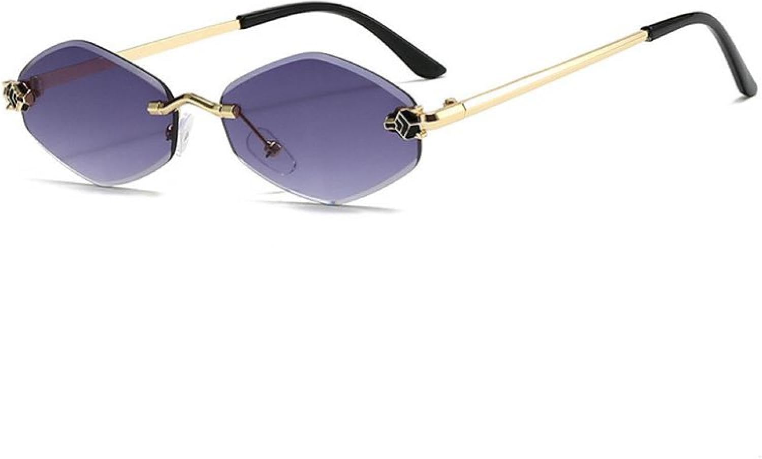 

Сексуальные солнцезащитные очки в стиле панк с шестиугольной оправой и безрамочным дизайном для женщин, роскошные, с ромбовидным оправой, защита от УФ-излучения UV400 TVTBBVV, C6gradientgray