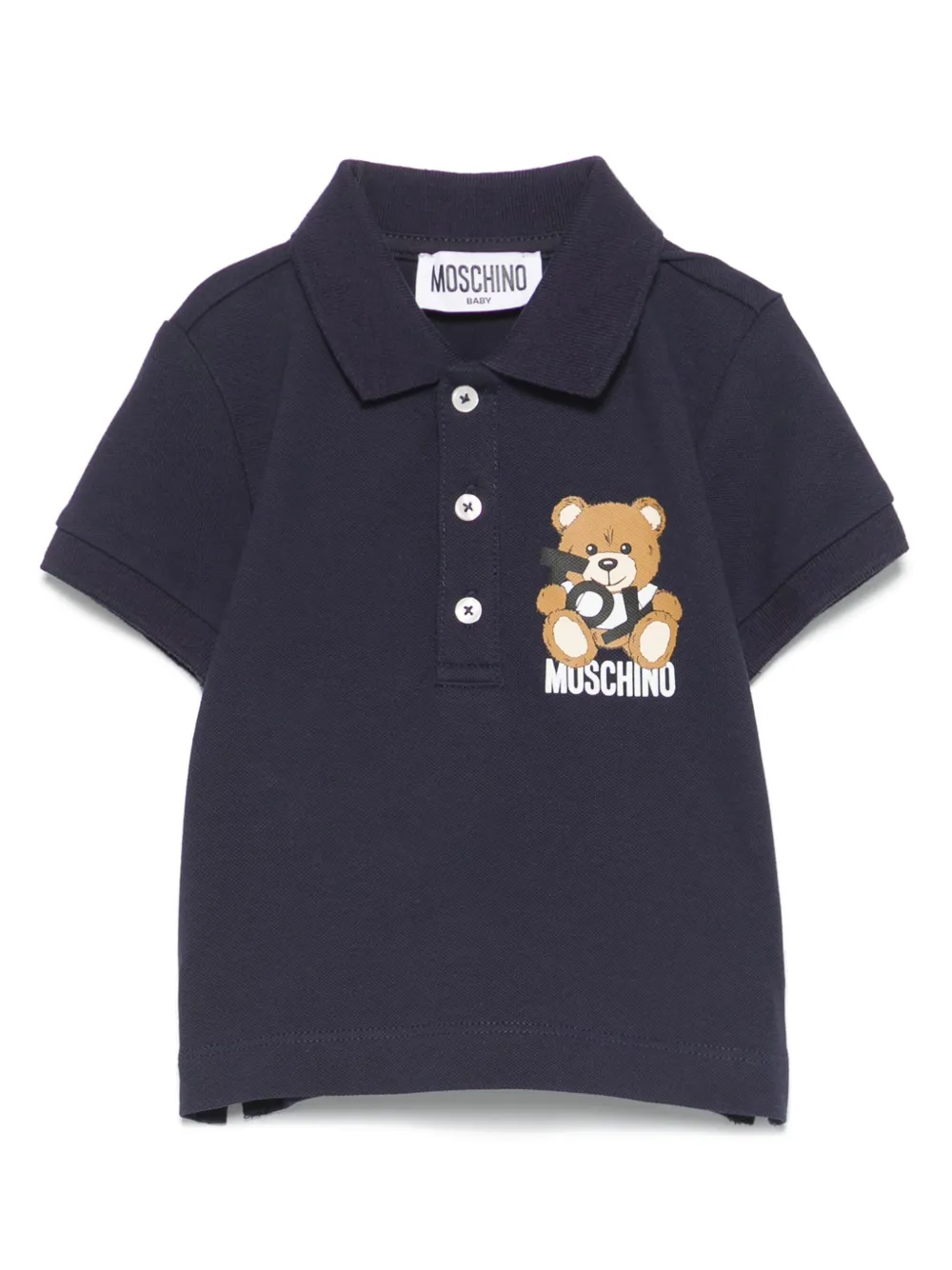 

Рубашка поло Teddy Bear Moschino Kids, синий