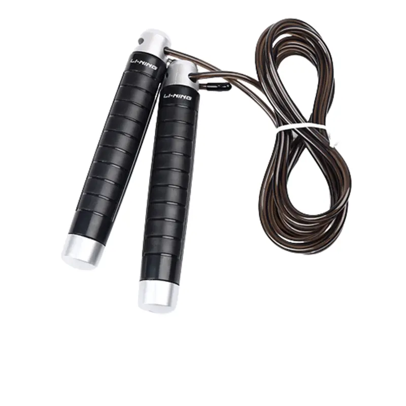 

LINING Профессиональная гоночная неучтенная скакалка для фитнеса pvc стальной трос abs контроллер 2,9 м black silver