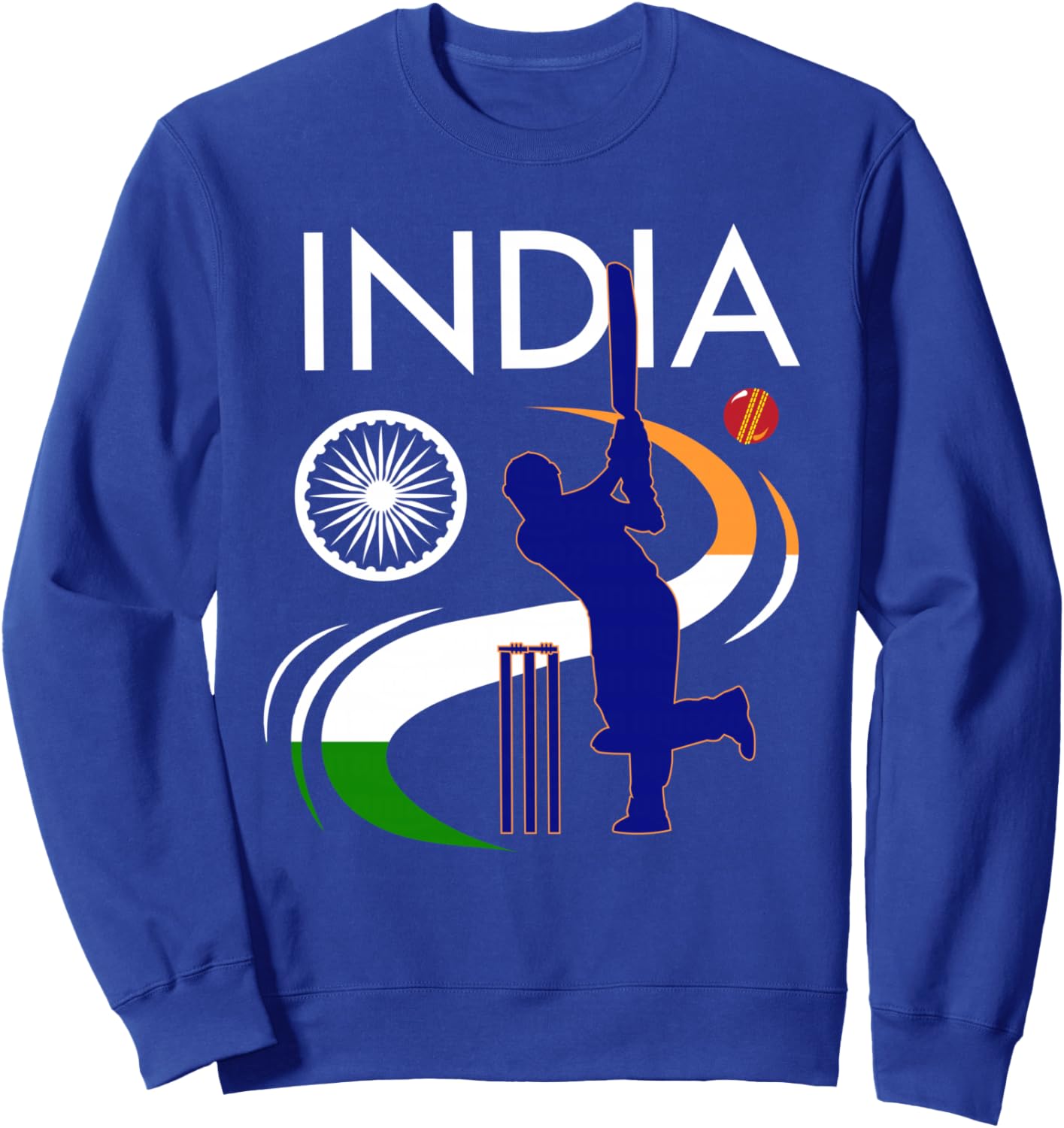 

Индийский крикет, индийский флаг, мазок кисти, толстовка India Cricket Pride Tees, синий