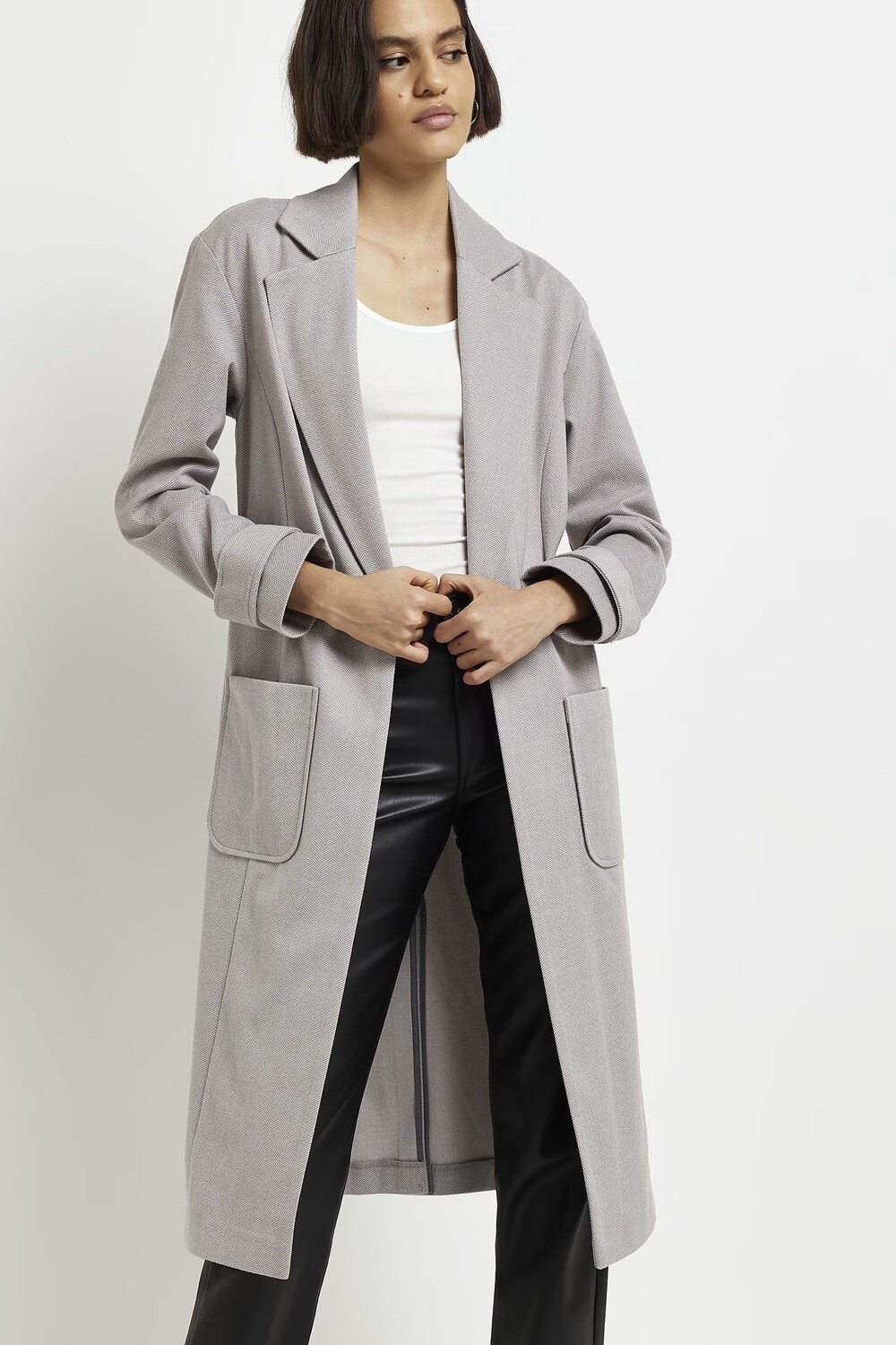 

Длинная куртка River Island, серый