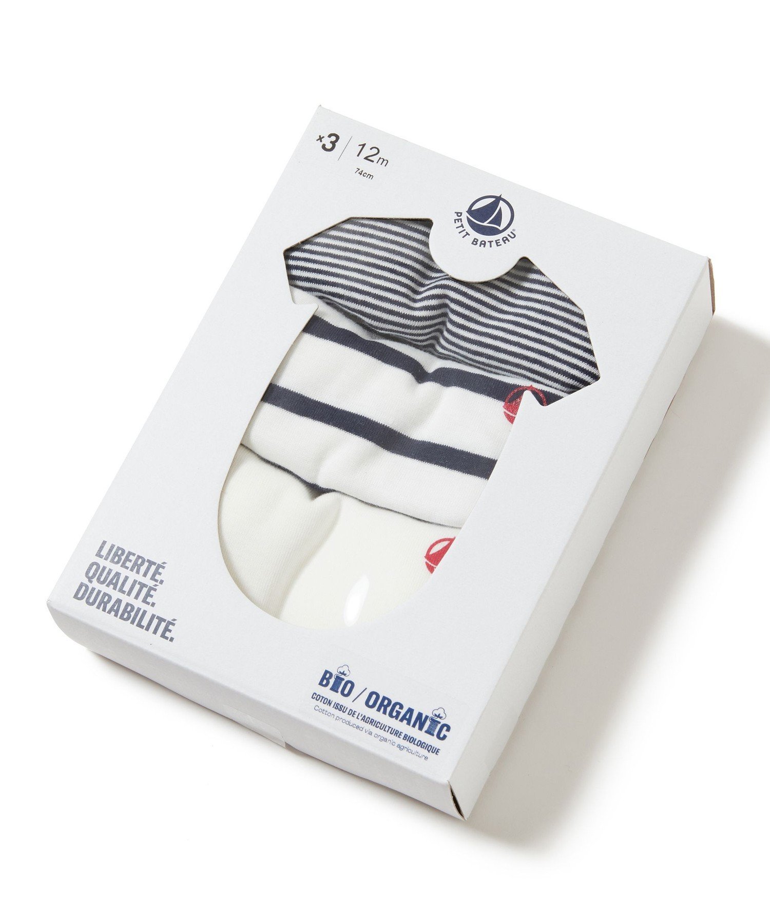 Боди с короткими рукавами (комплект из 3 предметов) Petit Bateau, Color 1 — фото 3