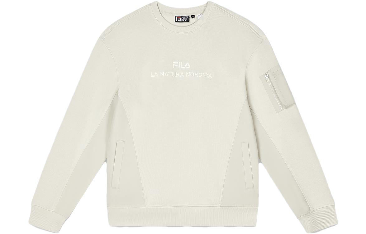 

Футболка мужская молочного серого цвета FILA