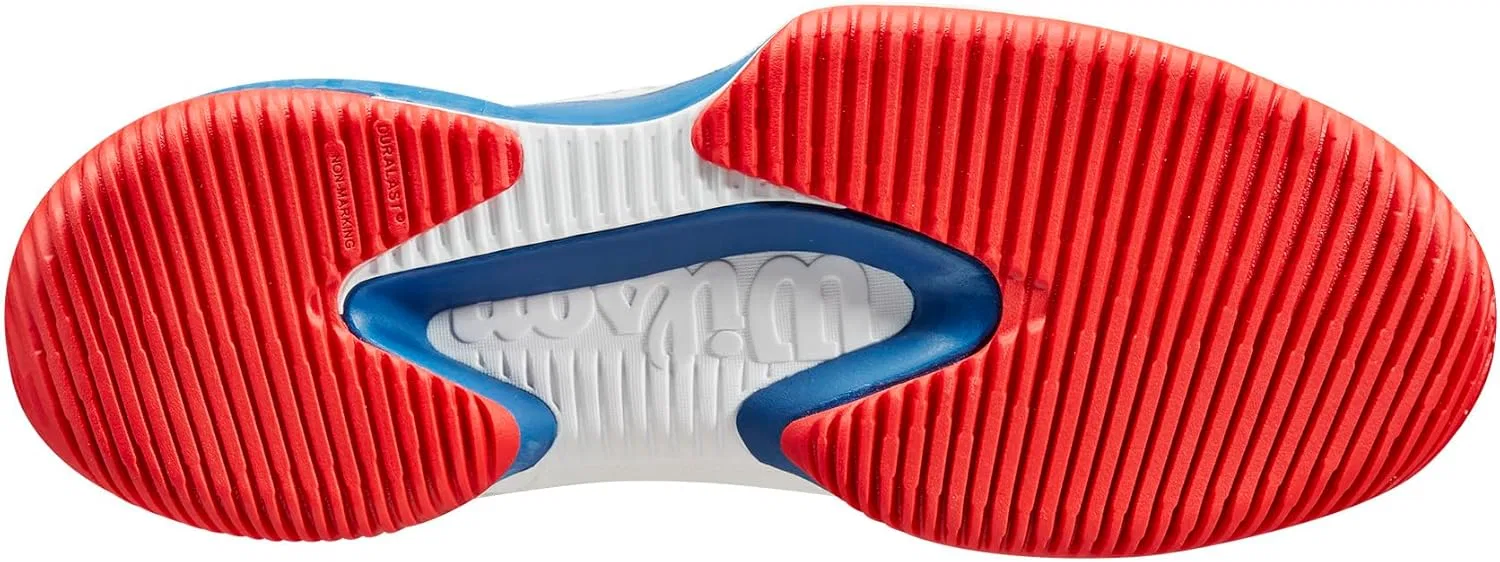 Кроссовки теннисные Wilson Kaos Rapide SFT, White/Déjà Vu Blue/Wilson Red — фото 3