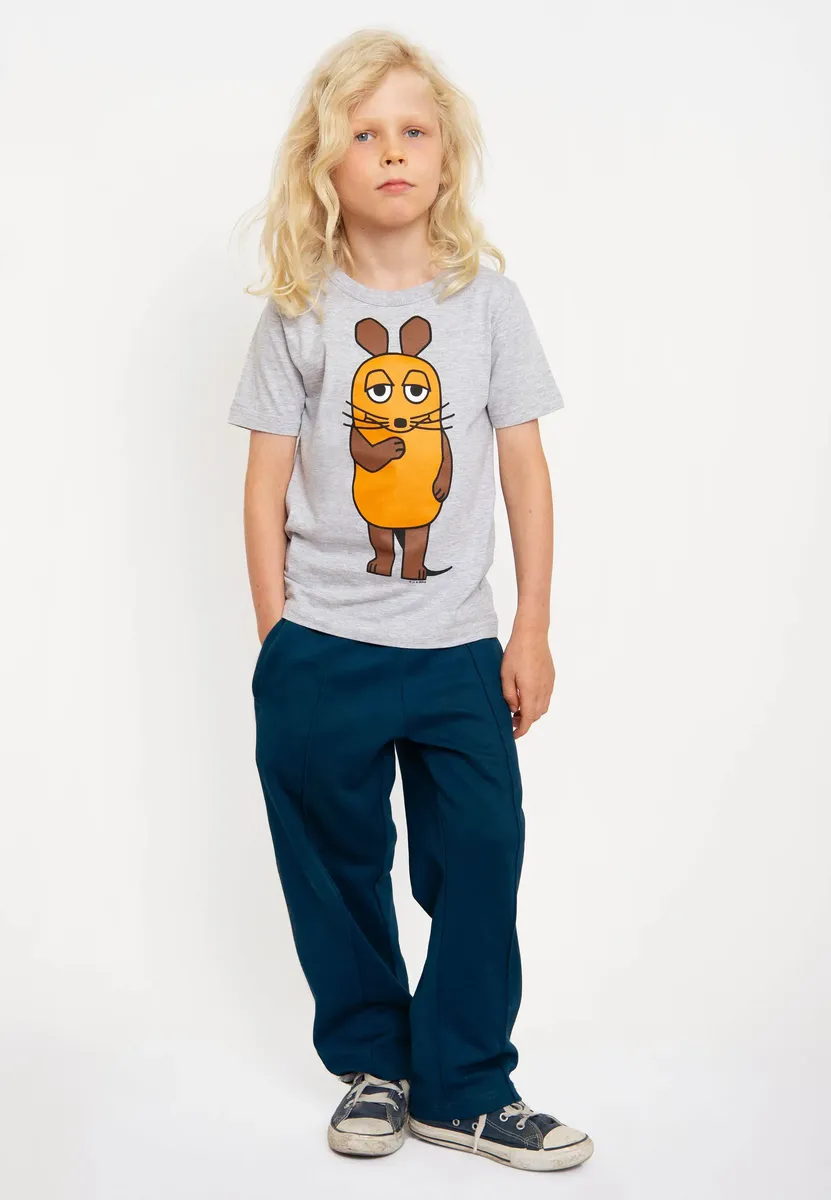 Logoshirt Футболка "Sendung mit der Maus - Maus", с классным принтом, цвет Grau-Meliert — фото 4