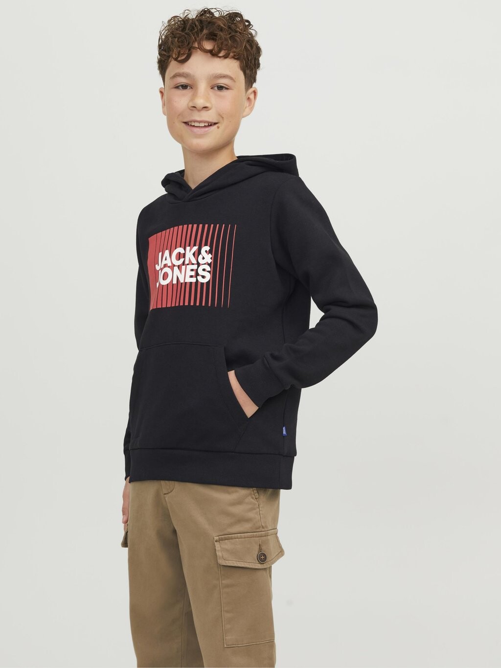 

Толстовка JJECORP LOGO HOOD PLAY Jack & Jones Junior, цвет black