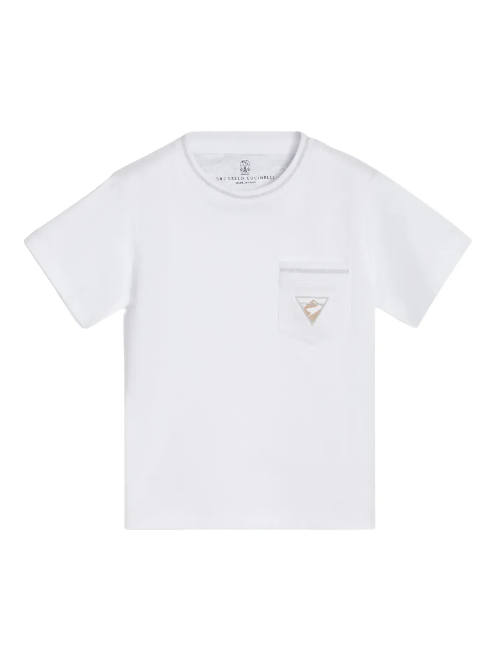 

Футболка с нагрудным карманом Brunello Cucinelli Kids, белый