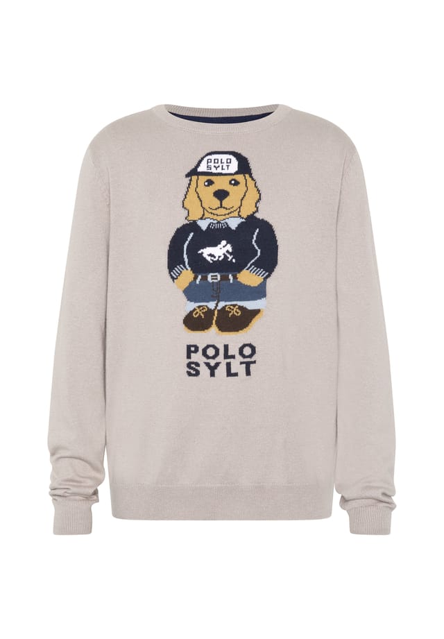

Вязаный свитер с рисунком собаки Polo Sylt, розовый