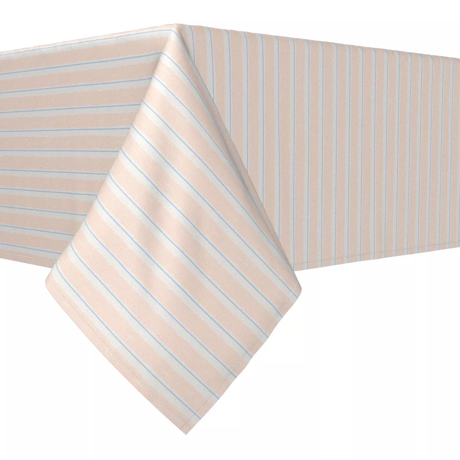 

Прямоугольная скатерть, 100% хлопок, 60x84 дюйма, Coral Beach Stripe