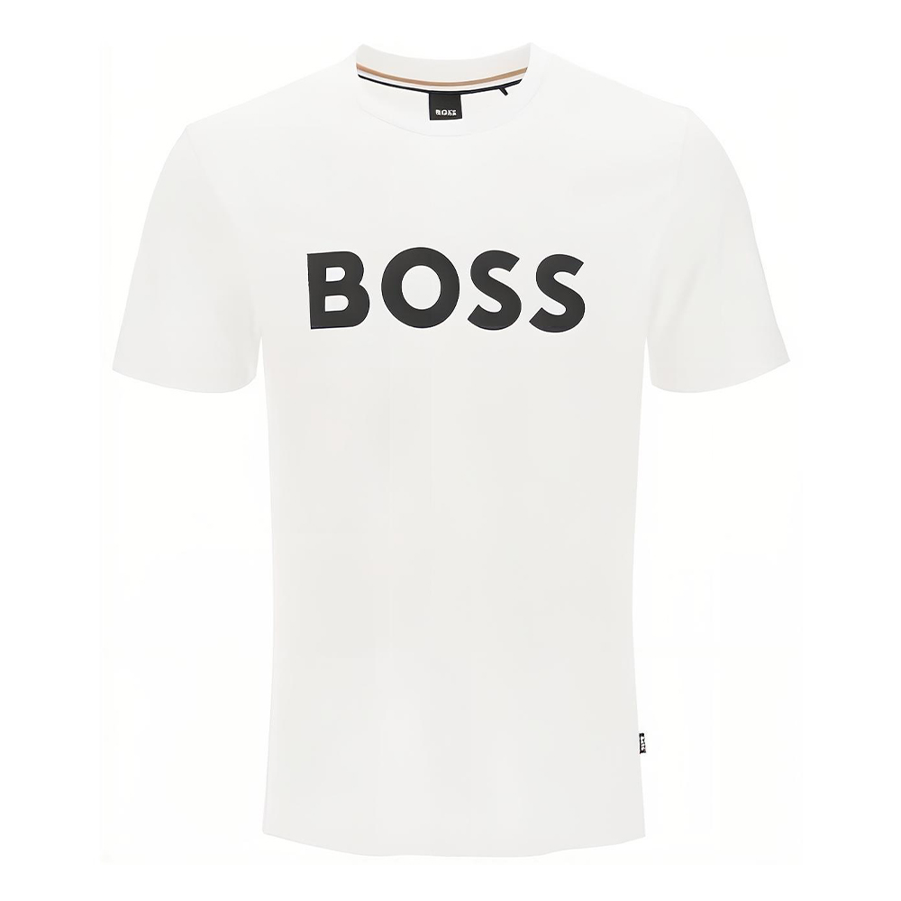 

Футболка с принтом логотипа Boss HUGO BOSS Белая