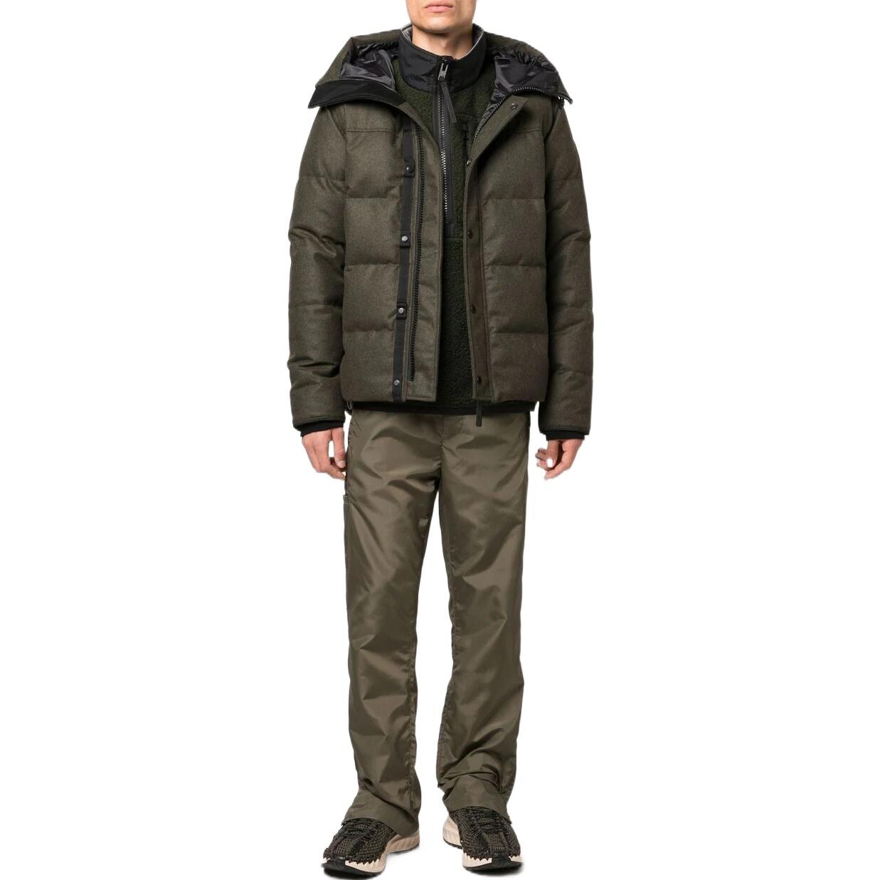 Пальто-пуховик с капюшоном Macmillan Canada Goose, оливково-зеленый — фото 2