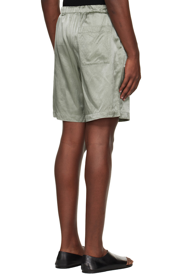 Dries Van Noten Зеленые шорты из вискозы и хлопка — фото 3