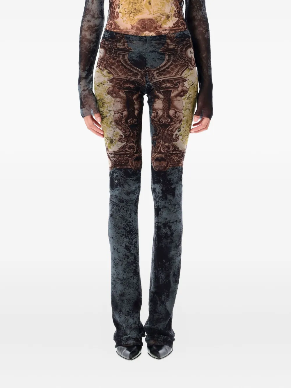 

Сетчатые брюки Jean Paul Gaultier, коричневый