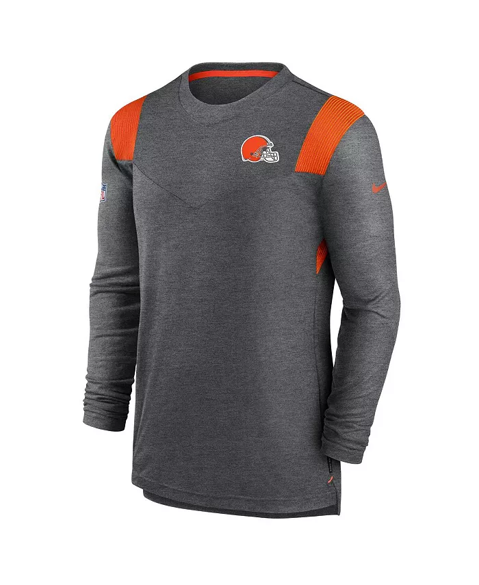 Мужская футболка с длинным рукавом Cleveland Browns в угольном цвете, с тонированным логотипом, для тренировок и игр Nike — фото 3