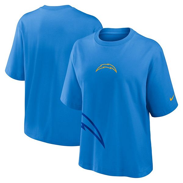

Женская футболка powder blue los angeles chargers boxy Nike, Синий, Женская футболка powder blue los angeles chargers boxy Nike