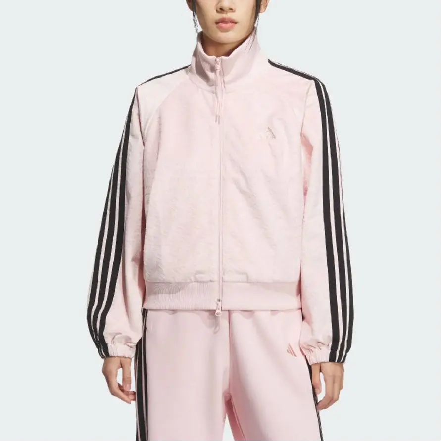Adidas Вельветовая куртка женская, Light Pink/Black — фото 3