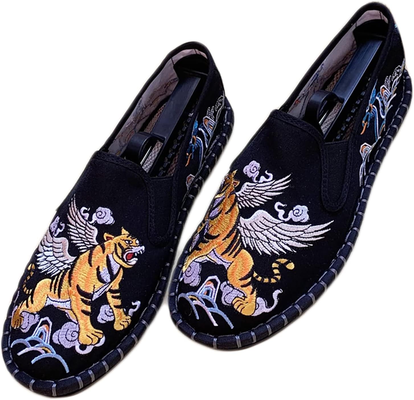 

Вьетнамки Tinymori с вышивкой для Тай-Чи и кунг-фу, унисекс, тканевые спортивные тапочки для единоборств, традиционные китайские слипоны с противоскользящей подошвой для мужчин и женщин, 12 вариантов, Winged Tiger