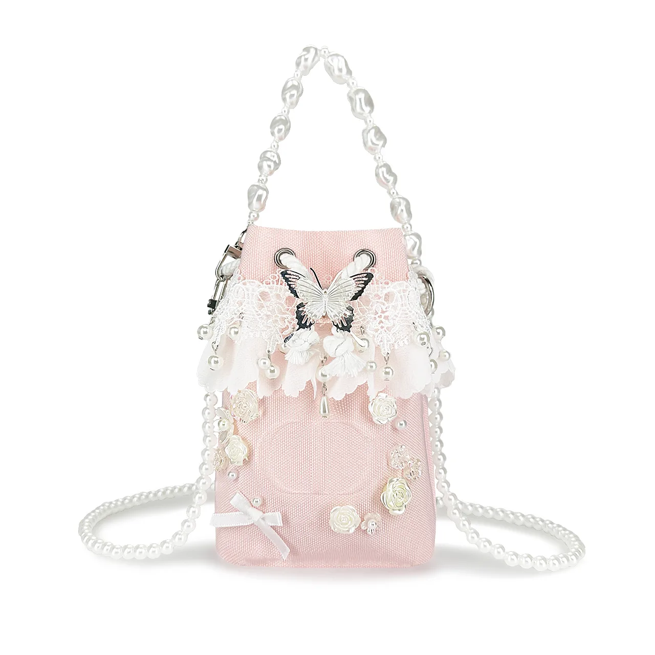 DIOR [Индивидуальная косметичка] Специальная коробка "Танец бабочек в розовом саду", цветочная романтика, элегантная, мягкая, ручная работа — фото 2