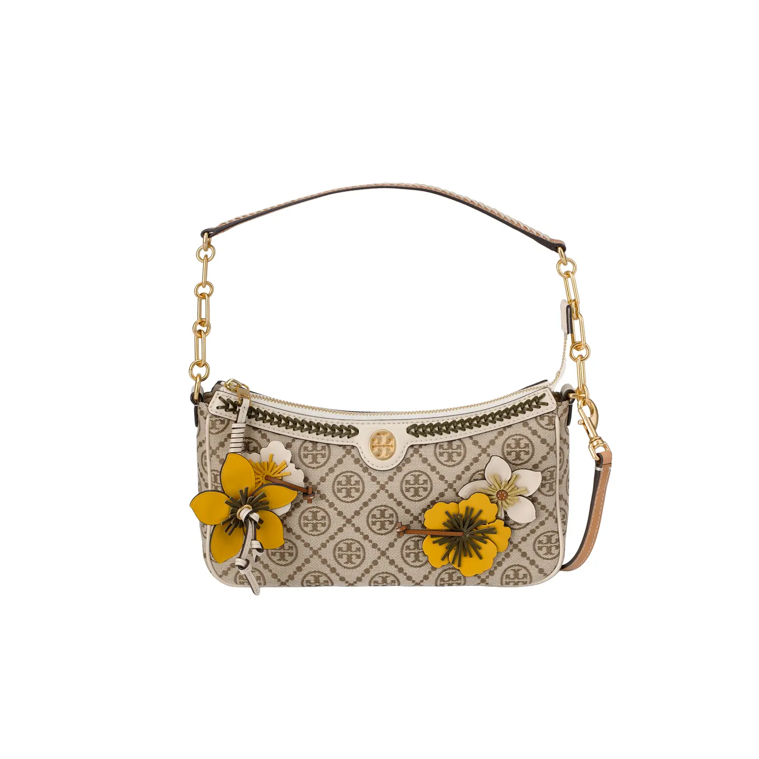 

TORY BURCH Кожаная портативная сумка через плечо женская лесной орех коричневый
