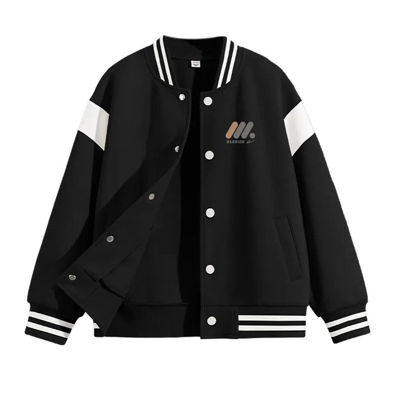 Детская бейсбольная майка со стойкой WARRIOR, Black/H Three Round-Shaped Column Logo K