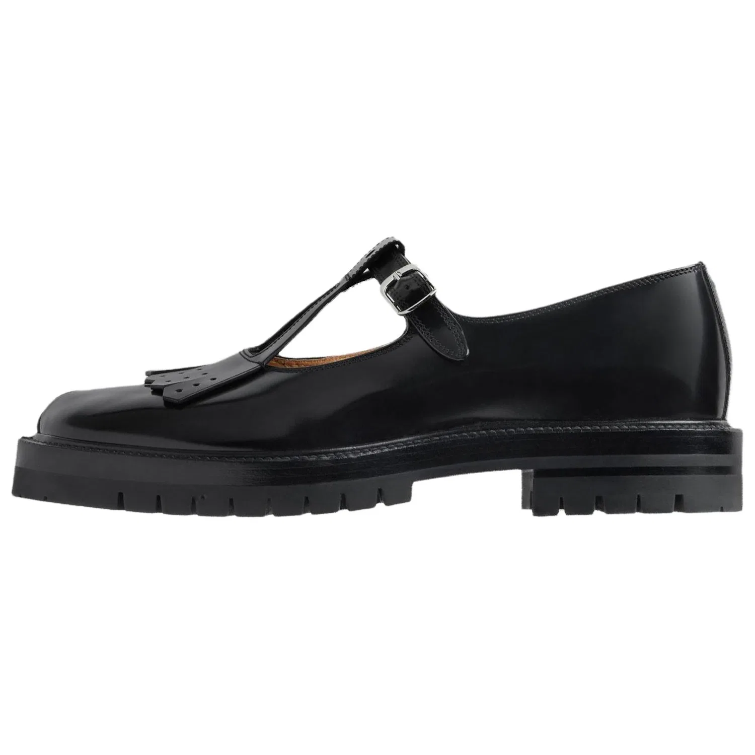 Туфли Мэри Джейн на платформе из кожи Maison Margiela Original Shoe Box Included черные